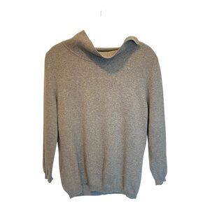 Neiman Marcus Cashmere Sweater 3/4 Sleeve Light Gray Size Small